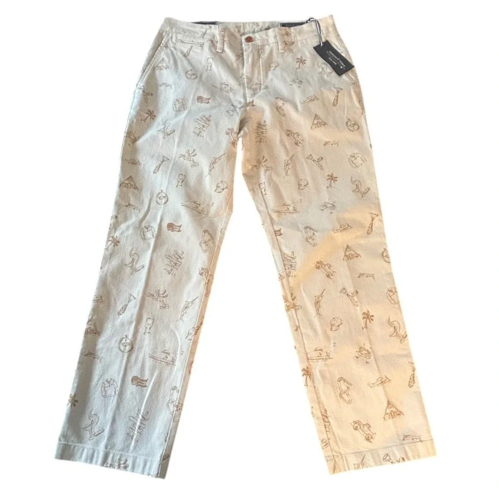 Vineyard Vines Chino Pants 32x30 Straight Stretch Cotton Preppy Beachy Festive